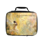 Bible Verse Lunch Box featuring an inspirational Bible verse design on a practical lunch box.