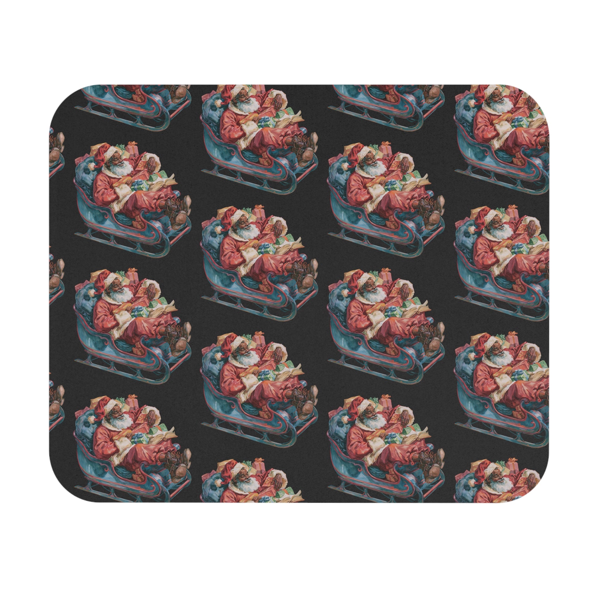 Copy of Vintage Santa Sleigh Mouse Pad — Retro Christmas Desk Mat