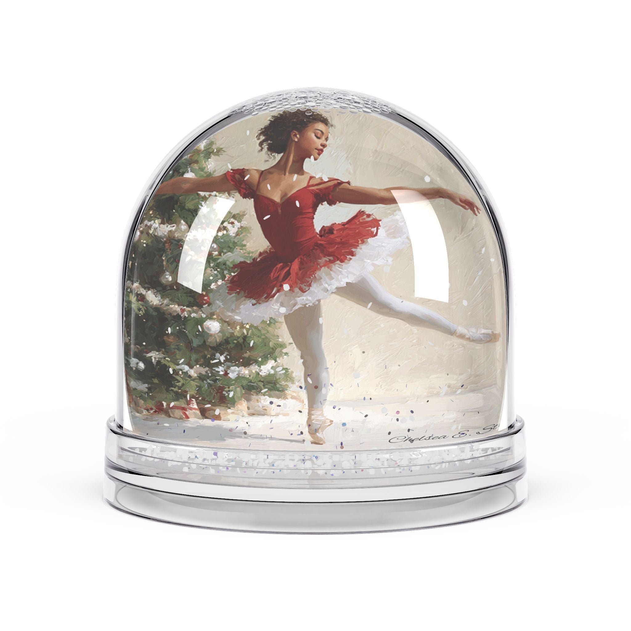Snow Globe — Vintage Santa & Children Winter Scene Holiday Decor