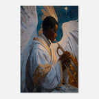 Christmas Poster featuring angelic Christian Christmas artwork with a classic holiday feel.