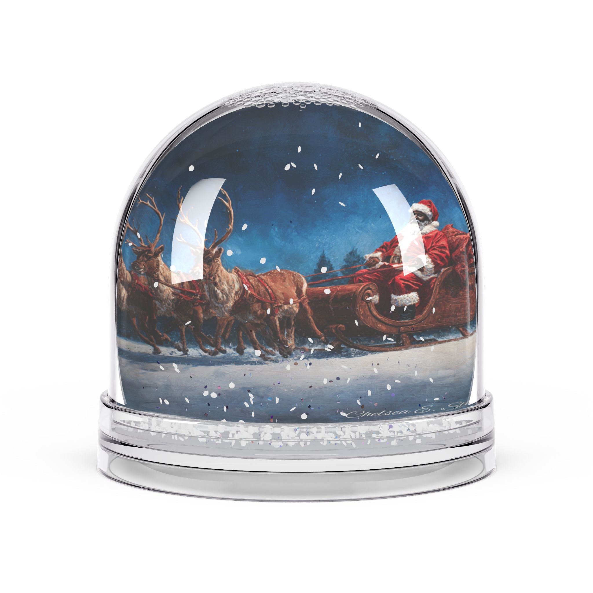 Snow Globe — Vintage Santa & Children Winter Scene Holiday Decor