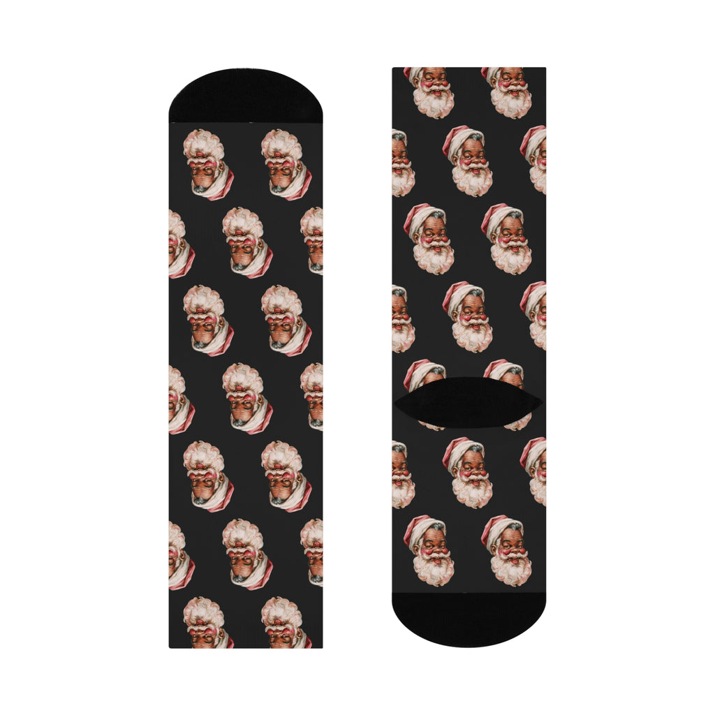 Copy of Copy of Santa Face Crew Socks — Festive Christmas Holiday Socks with Classic Santa Pattern