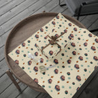 Christmas Wrapping Paper featuring classic St. Nicholas, presents, ornaments and snowflakes.