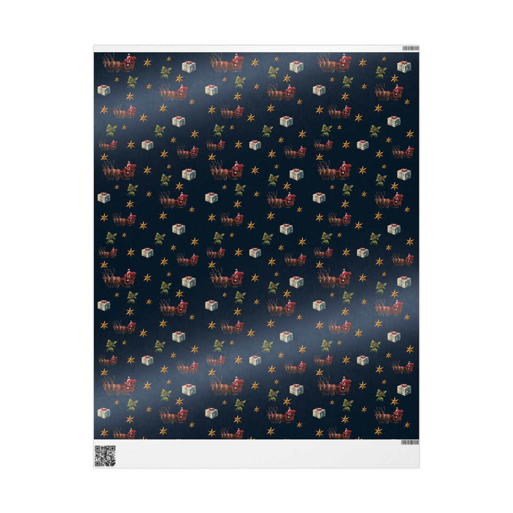 Christmas Ornaments and Holly Wrapping Paper | Holiday Gift Wrap