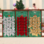Christmas Decor featuring mini Christmas bows for trees, wreaths and holiday gifts.