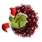 Christmas Ornament featuring a green holiday Meanie Christmas tree set with playful seasonal style.