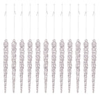 Christmas Ornament featuring transparent icicle ornaments for Christmas tree decorating.