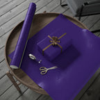 Christmas Wrapping Paper featuring solid nutcracker purple gift wrap made to coordinate with holiday decorations.