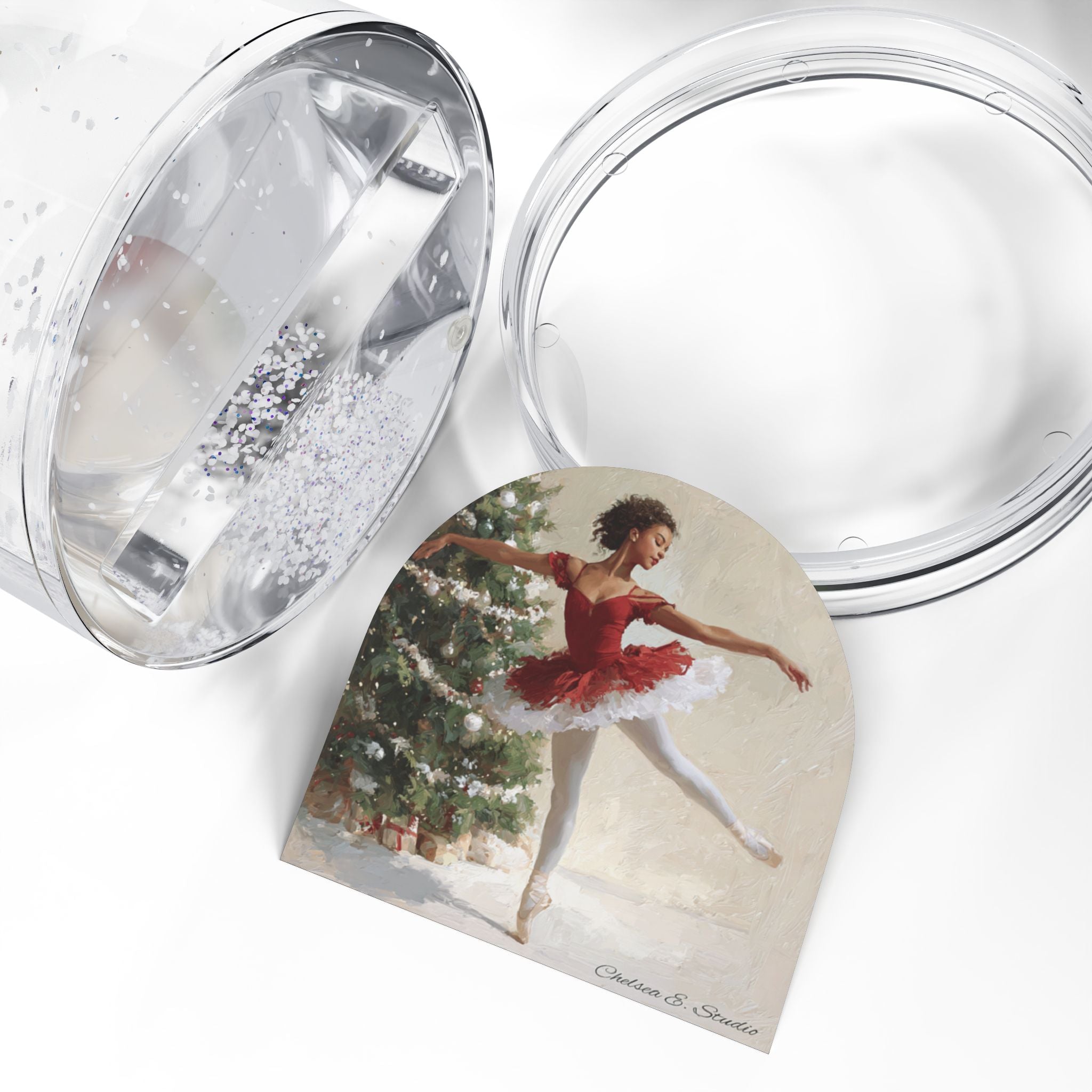 Snow Globe — Vintage Santa & Children Winter Scene Holiday Decor