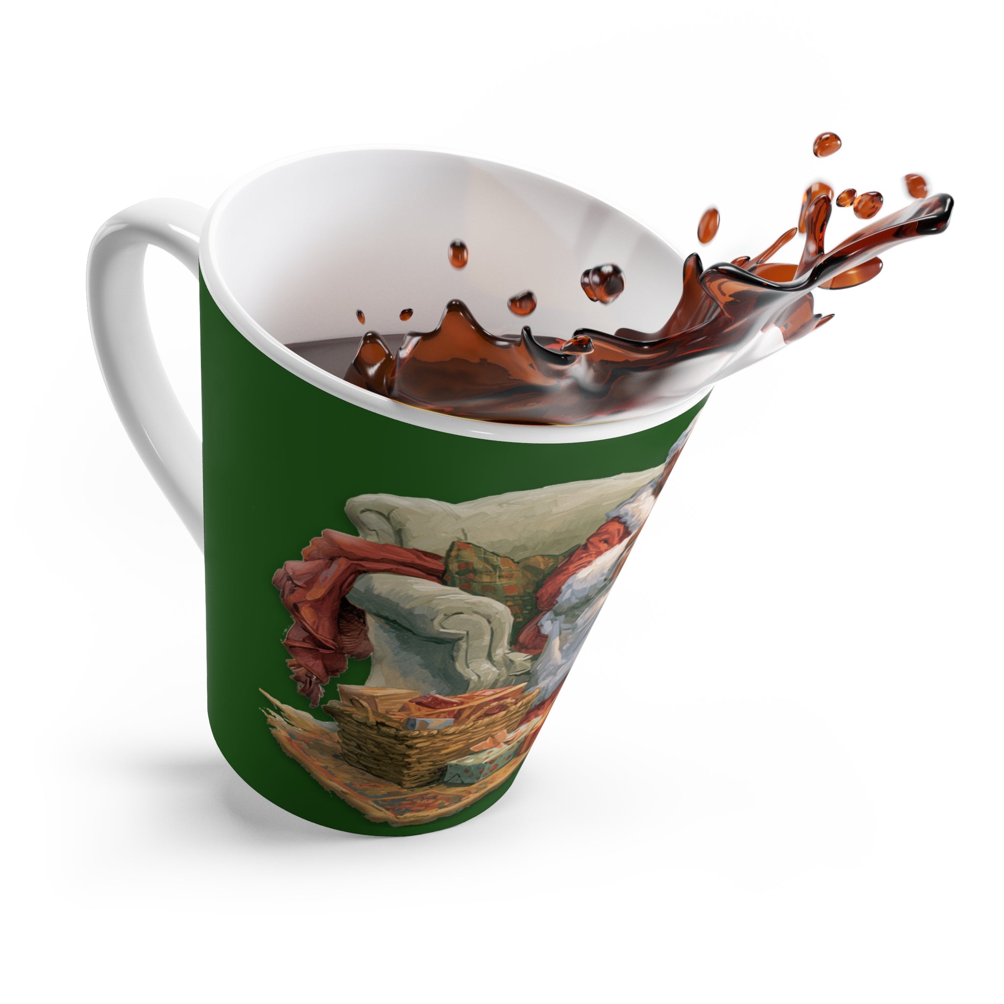 Cozy Mrs. Claus Christmas Latte Mug