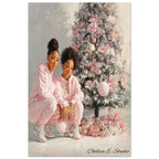 Christmas Poster featuring a joyful Christmas scene full of gifts, family and holiday excitement.
