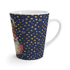 Christmas Latte Mug featuring vintage Black Santa artwork with classic Christmas charm.