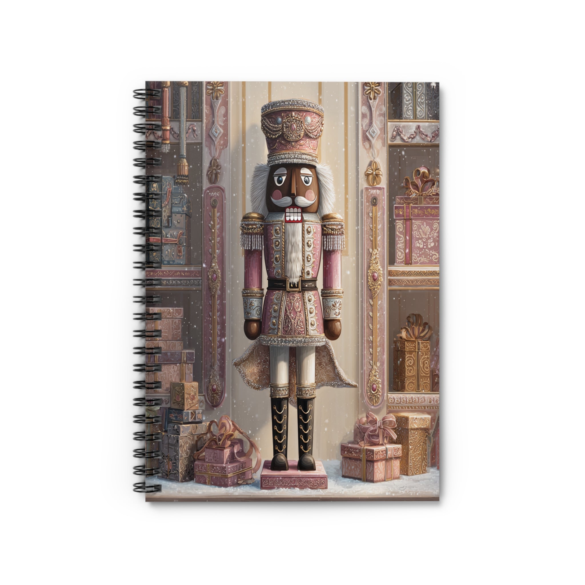 Nutcracker Holiday Spiral Notebook — Festive Christmas Journal (Ruled)