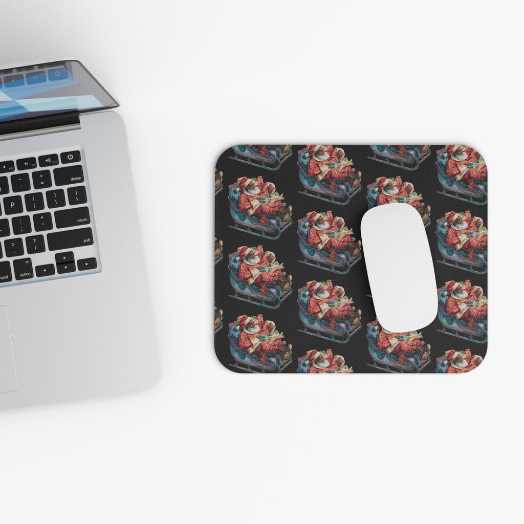 Copy of Vintage Santa Sleigh Mouse Pad — Retro Christmas Desk Mat