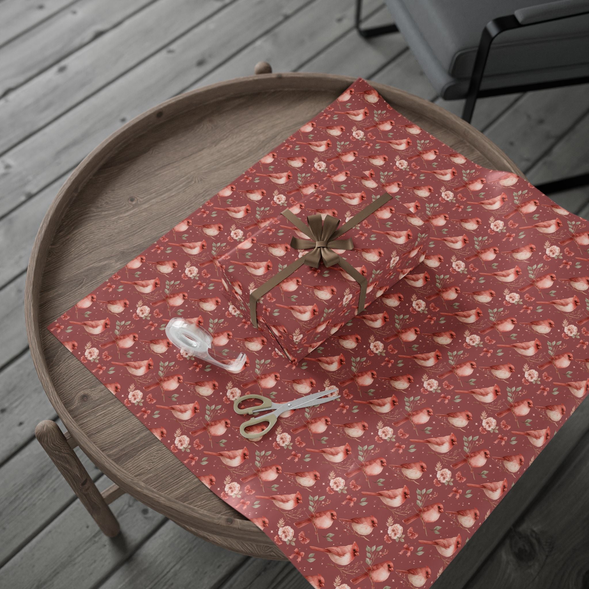 Cardinal Cheer Gift Wrap
