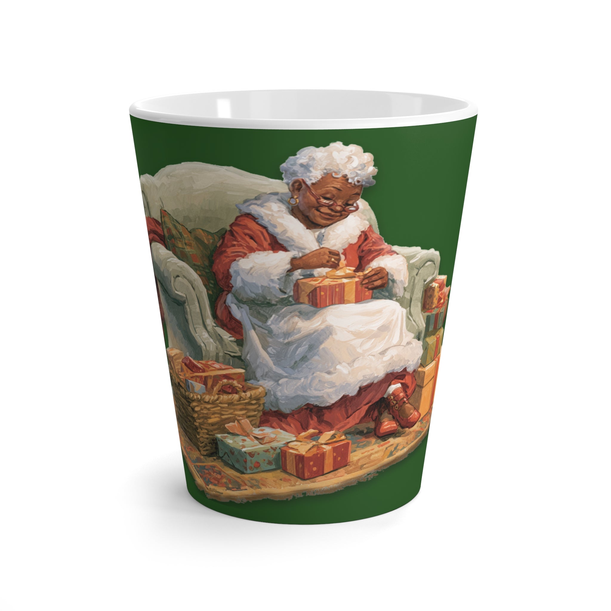 Cozy Mrs. Claus Christmas Latte Mug