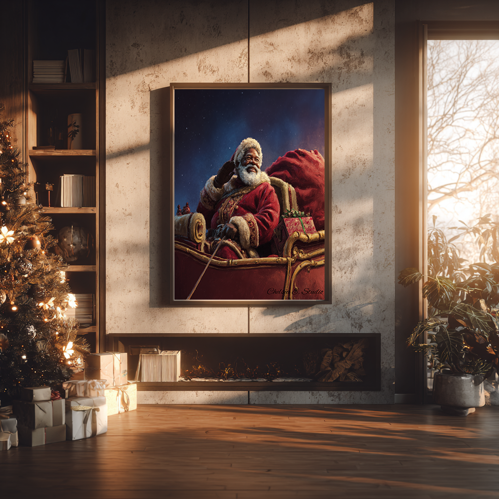 Here Comes Santa — Premium Poster