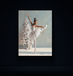 Christmas Poster featuring a tender Christmas scene with a child and holiday warmth.