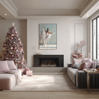 Christmas Poster featuring a tender Christmas scene with a child and holiday warmth.