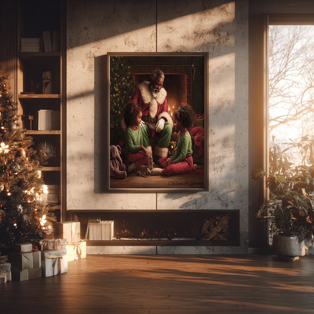 Santa, Tell Us a Story — Premium Poster