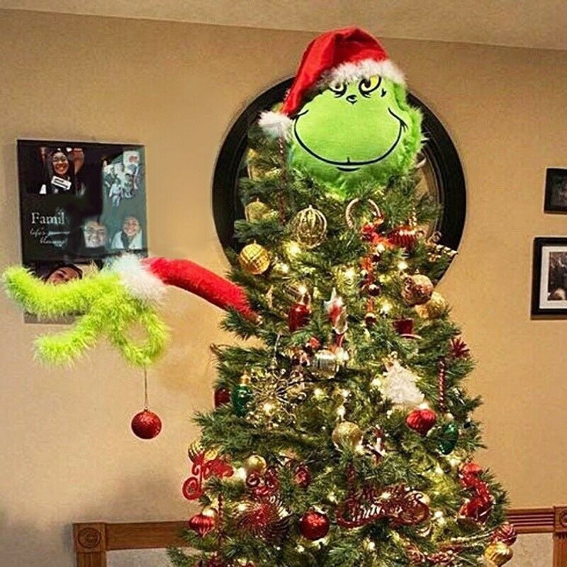 Christmas Ornament featuring a green holiday Meanie Christmas tree set with playful seasonal style.