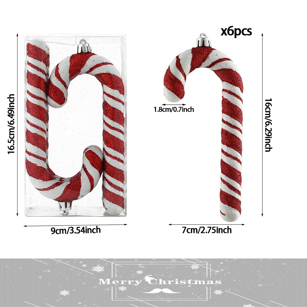 Christmas Ornament featuring oversized candy cane Christmas ornaments.