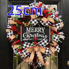 Christmas Wreath featuring a plaid Christmas wreath for classic holiday decor.