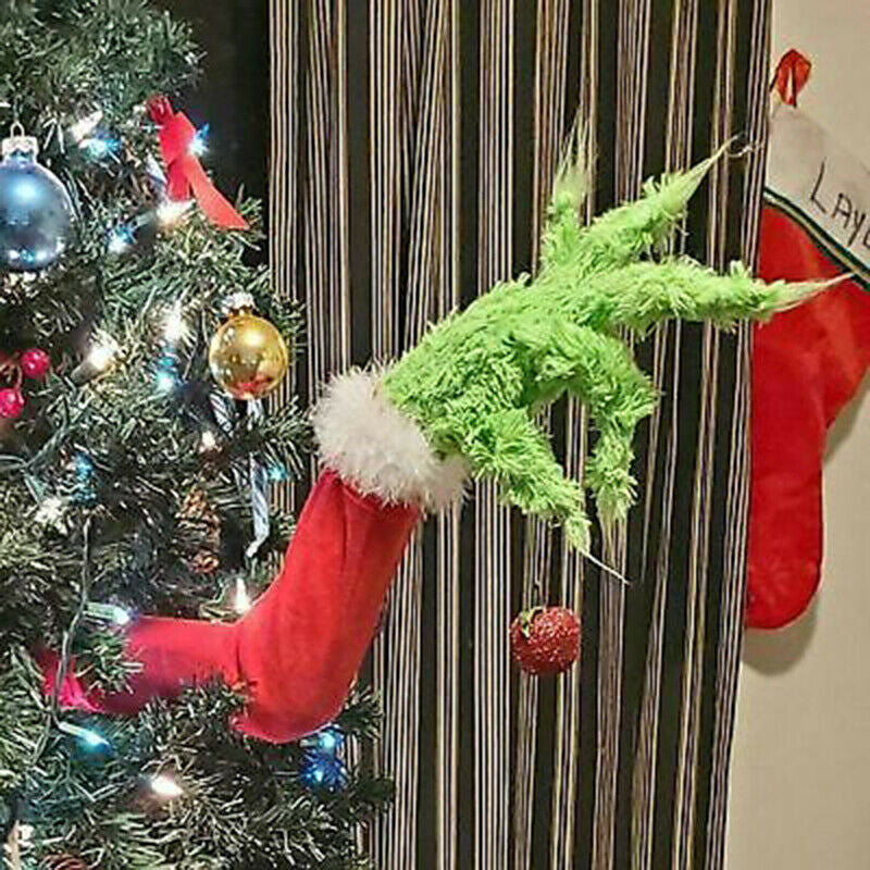 Christmas Ornament featuring a green holiday Meanie Christmas tree set with playful seasonal style.