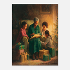 Christmas Poster featuring a peaceful Christmas Eve scene with classic holiday atmosphere.