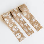 Snowflake Christmas Ornament featuring decorative Christmas ribbon for wrapping gifts, trees and holiday decor.