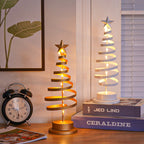 Christmas Lights featuring an LED tabletop spiral Christmas tree lamp.