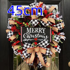 Christmas Wreath featuring a plaid Christmas wreath for classic holiday decor.
