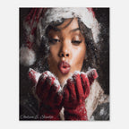 Christmas Poster featuring children enjoying playful winter snow and Christmas fun.