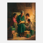 Christmas Poster featuring a peaceful Christmas Eve scene with classic holiday atmosphere.