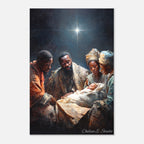 Christmas Poster featuring Christian Christmas artwork celebrating Jesus and the meaning of the season.