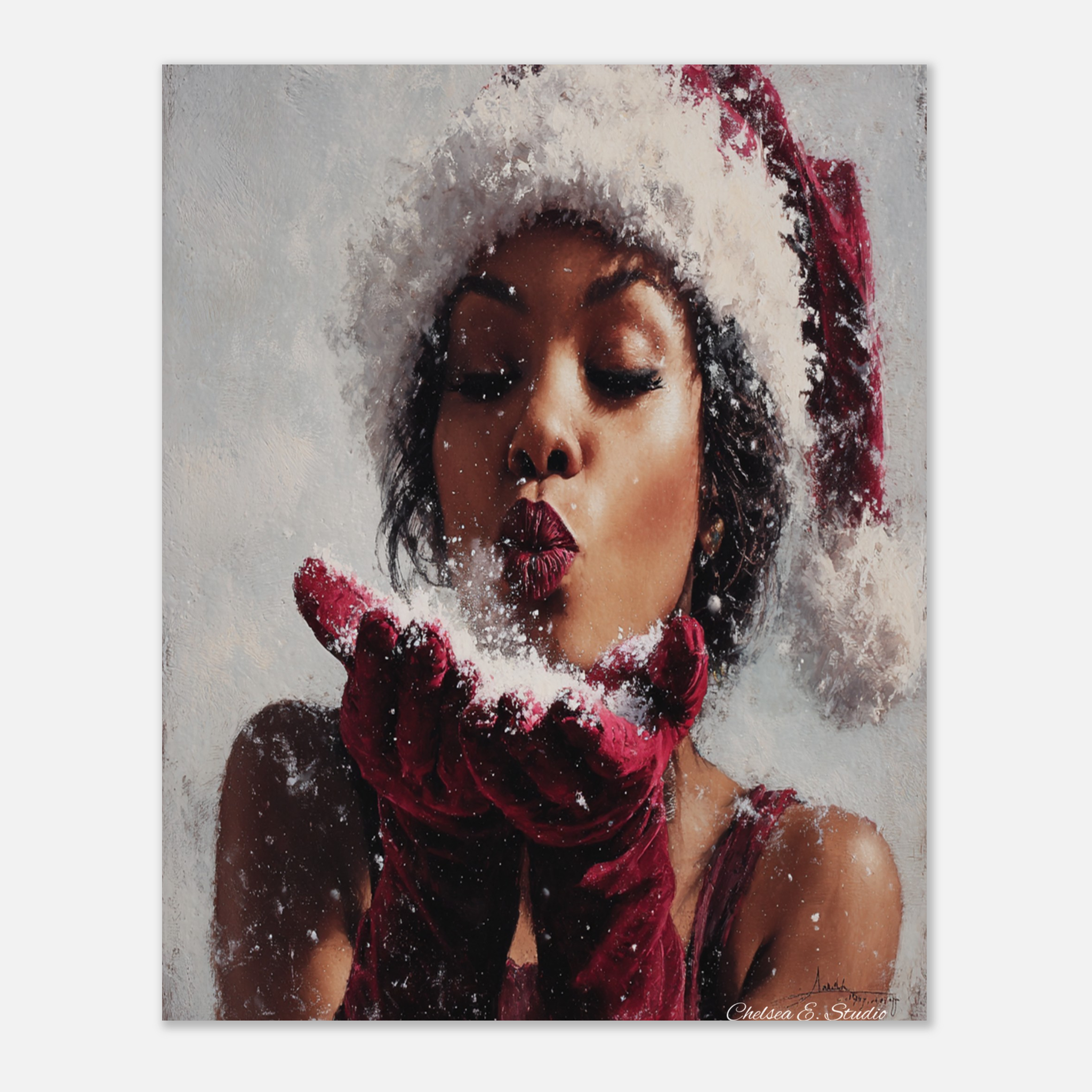 Christmas Poster featuring a playful Christmas scene with Santa-inspired holiday charm.