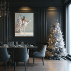 Christmas Poster featuring a tender Christmas scene with a child and holiday warmth.
